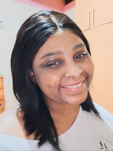 Customer photo review of Peruvian Lace front Wig Kourtney