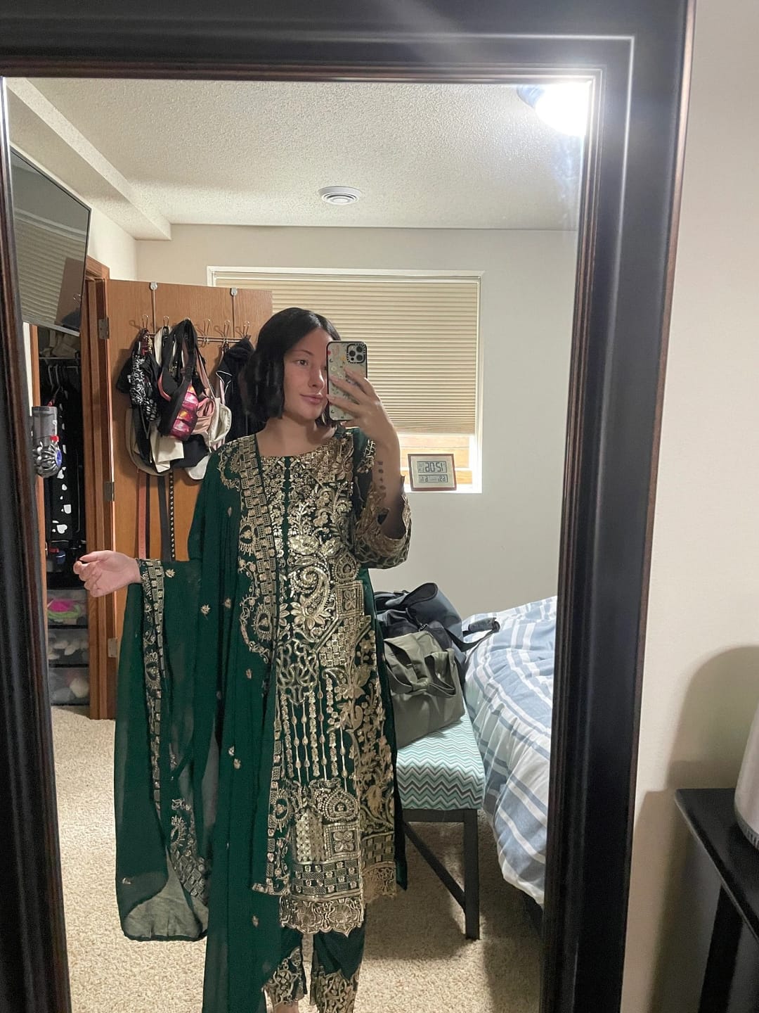 Customer photo review of Pakistani Style Roka Nikah Wear Salwar Kameez Trouser Pant Suits