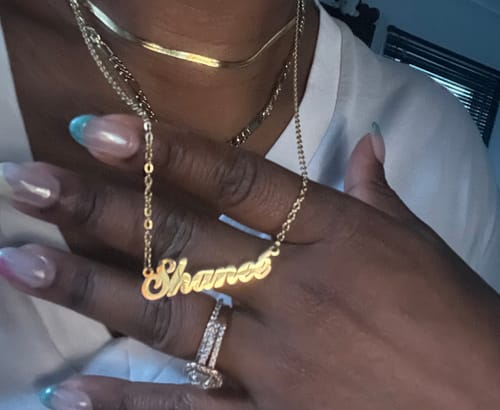 Customer photo review of Personalized Name Necklace