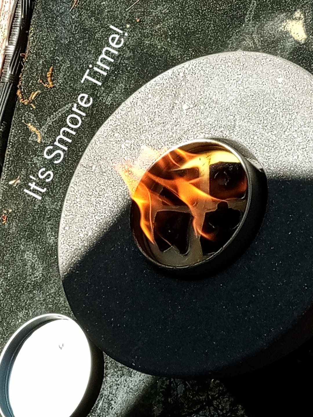 Customer photo review of Concrete Semi-Round Fire Pit