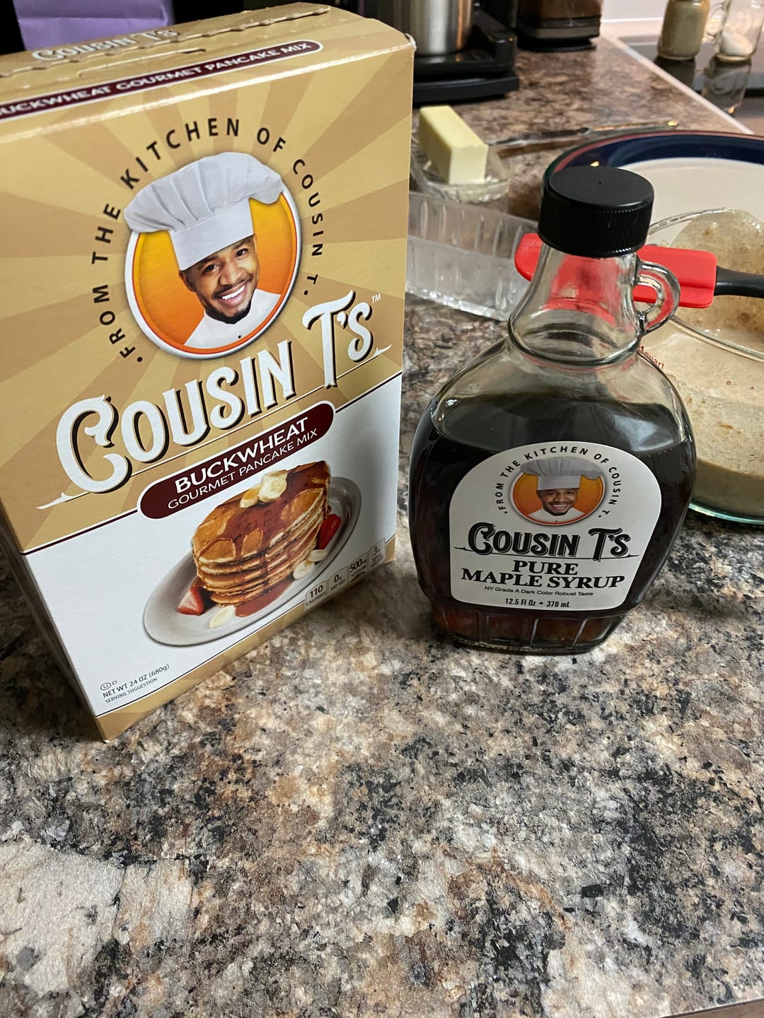 Customer photo review of Cousin T's Gourmet Buckwheat Pancake Mix