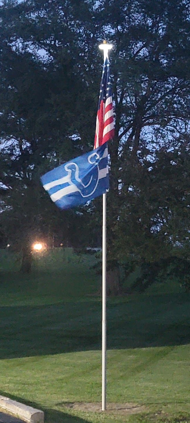 Customer photo review of Easy to Install Solar Flag Light