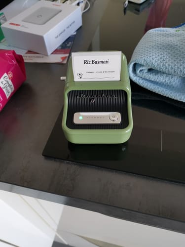 Customer photo review of B21 2 Inch Label Maker Machine with Tape - Efficient Labeling Solution