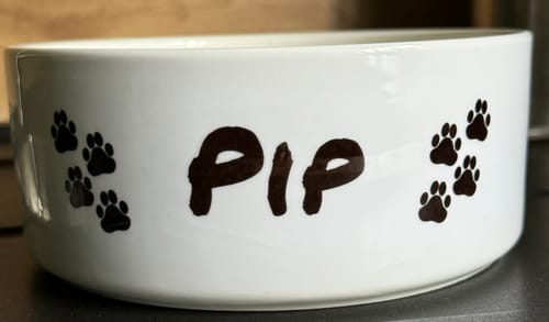 Customer photo review of Personalisierter Futternapf Keramik