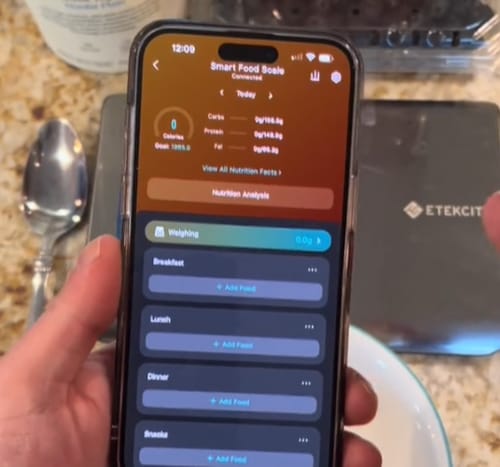 Customer photo review of Etekcity Food Nutrition Scale™