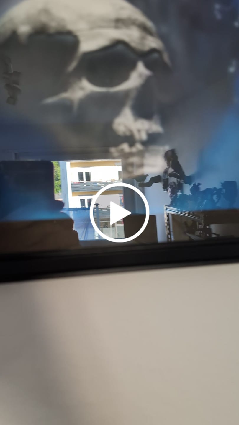 Customer video review of Skull in the dark with smoke - Airbrush Stencil