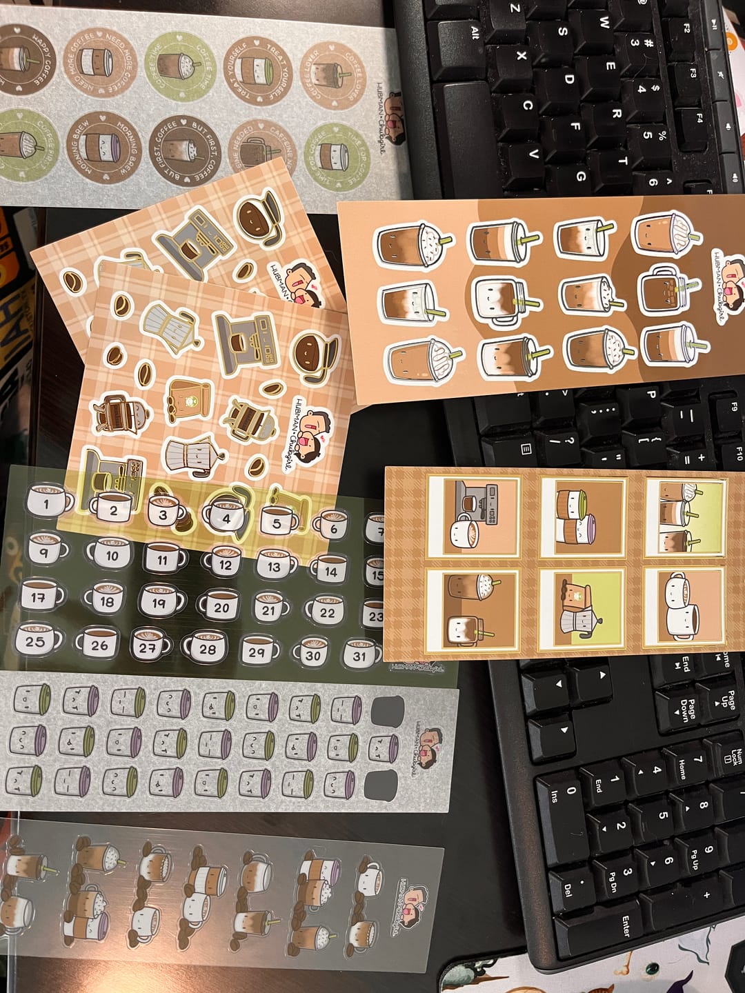 Customer photo review of Coffee Lovers Variety Sticker Pack