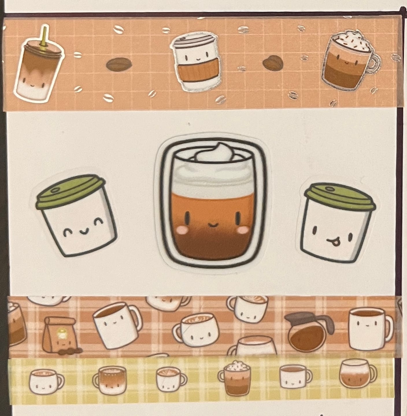 Customer photo review of Coffee Lovers Washi Tape (Set of 4)