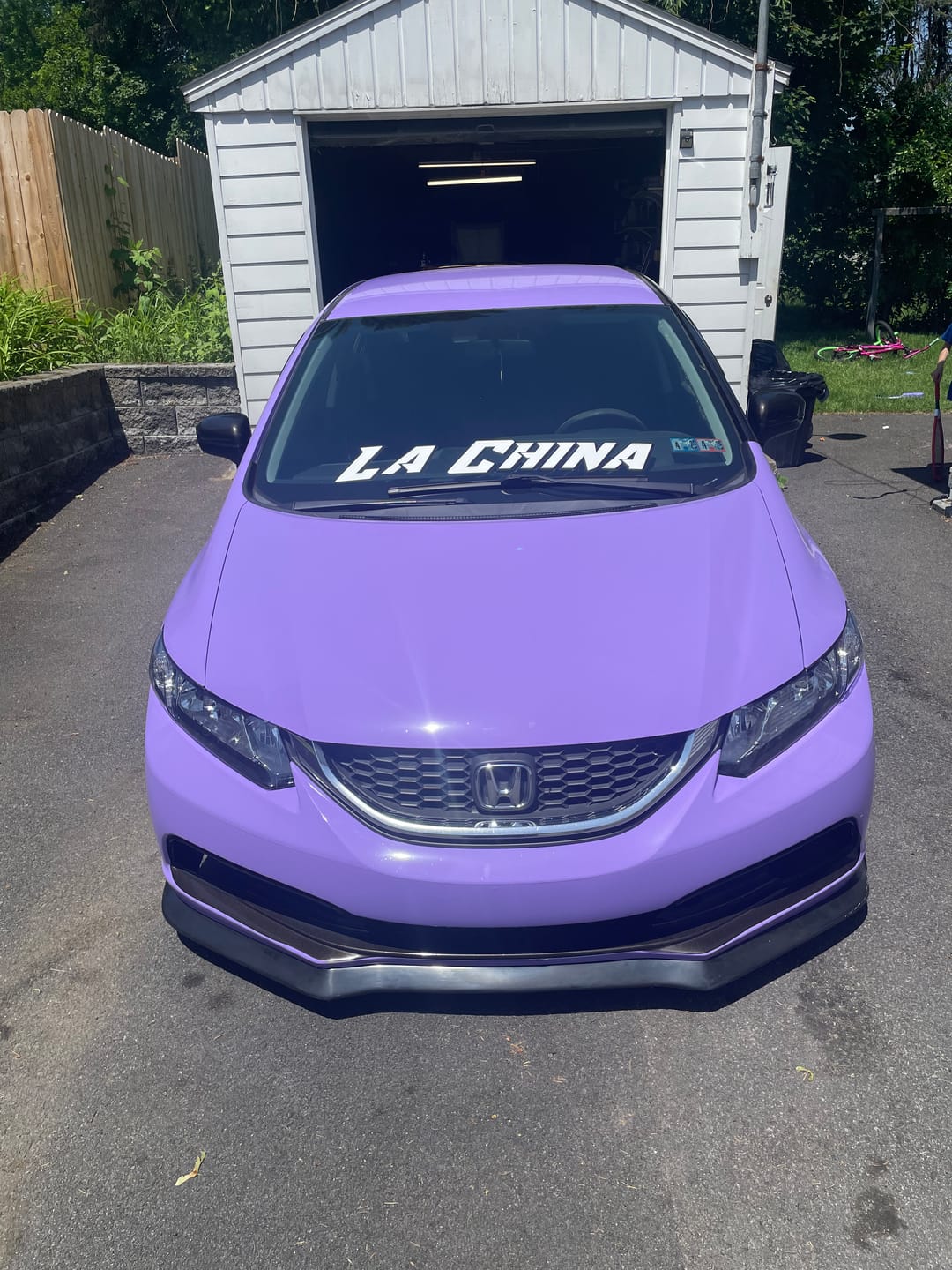 Customer photo review of Super Glossy Lavender Purple Vinyl Wrap
