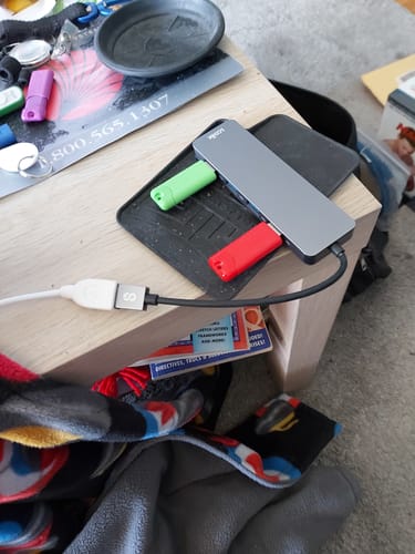 Customer photo review of USB-A to 4-Port Adapter