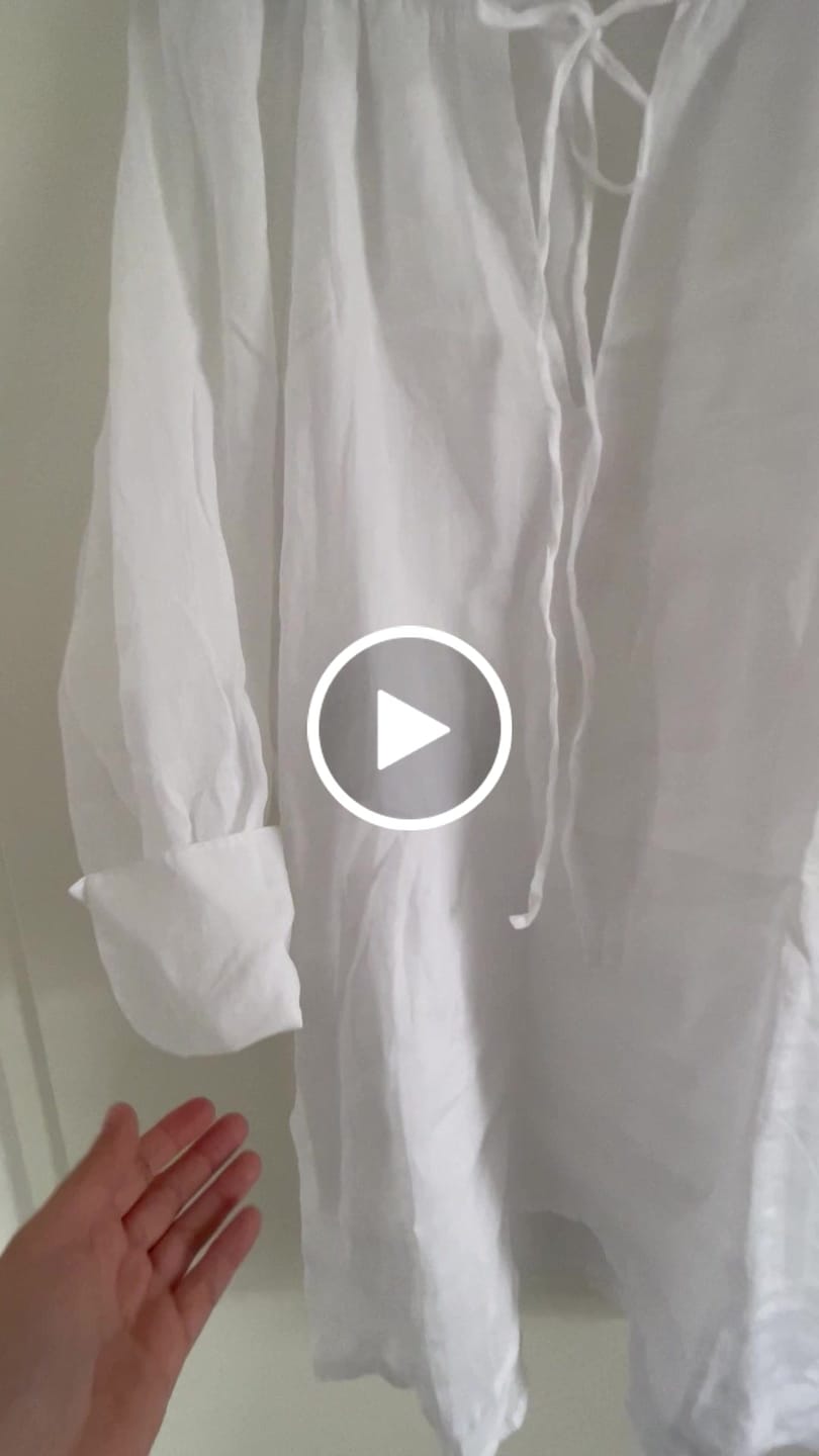 Customer video review of Jules Blouse Dress in White