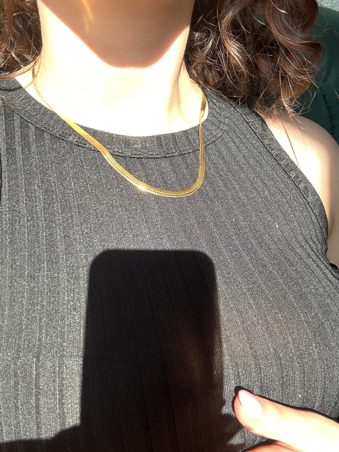 Customer photo review of Snake Skin Kette | 18K vergoldet