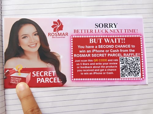 Customer photo review of Rosmar Secret Parcel