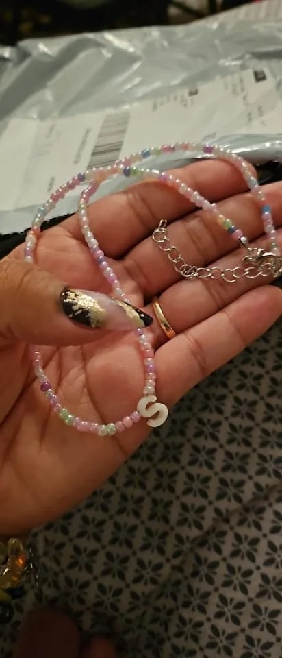 Customer photo review of Candy Crush Initial Bead Choker