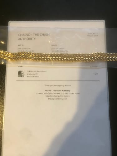 Customer photo review of Gold Rope Chain (4mm)
