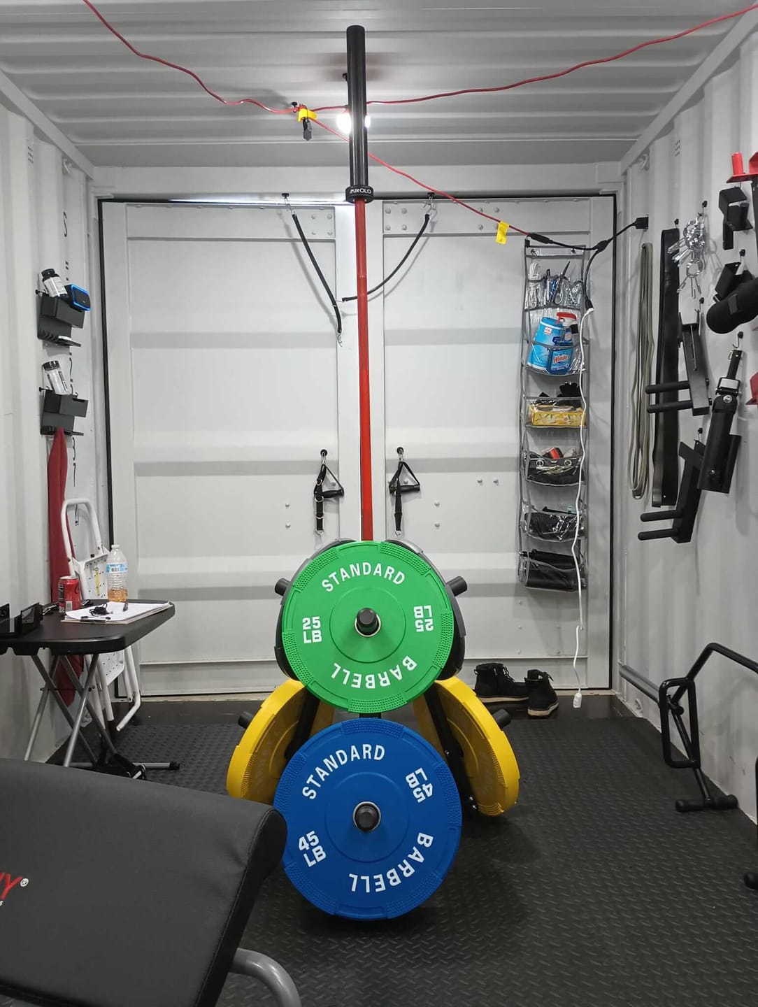 Customer photo review of EZ Grip Bumper Plates - 230/370 lbs set - color