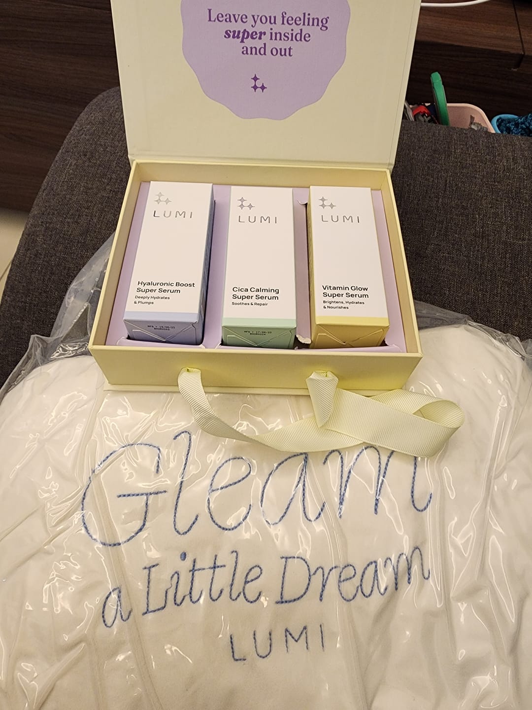 Customer photo review of Super Serum Trio