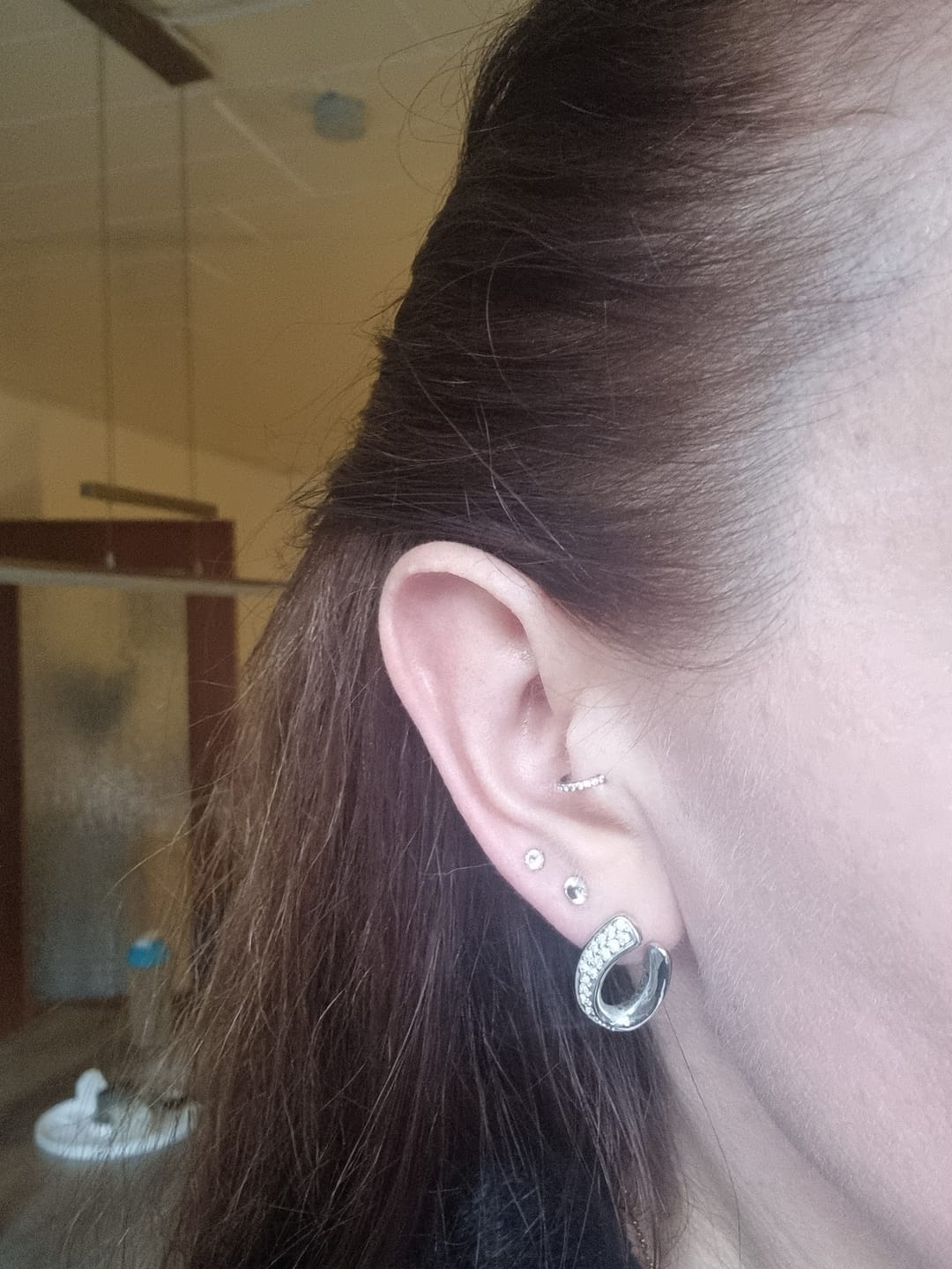 Customer photo review of HI-LIFE Crystal Clicker Piercing