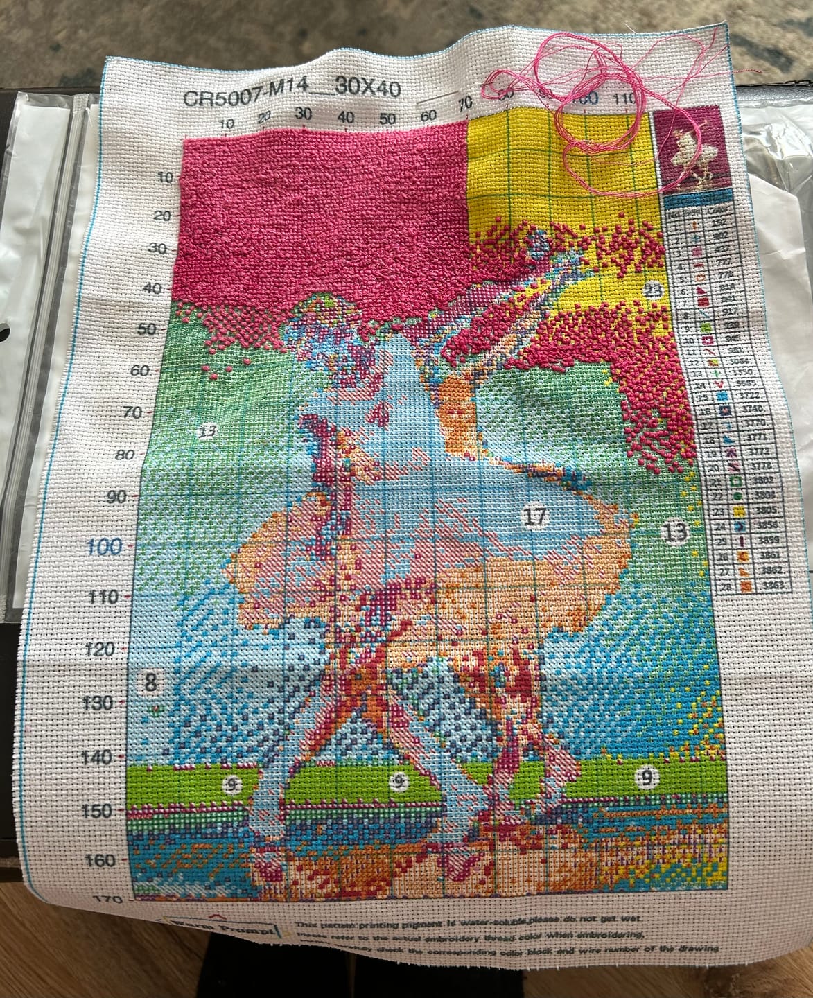 Customer photo review of Custom Couple Cross Stitch Tapestry Kit | Just Upload Your Photo!