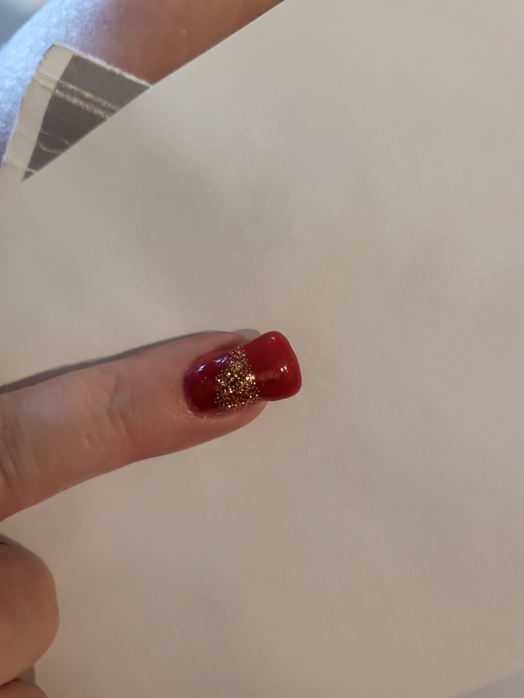 Customer photo review of Rose Red Dipping Powder