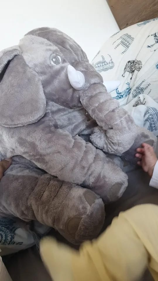 Customer photo review of Peluche Géante Éléphant Doux