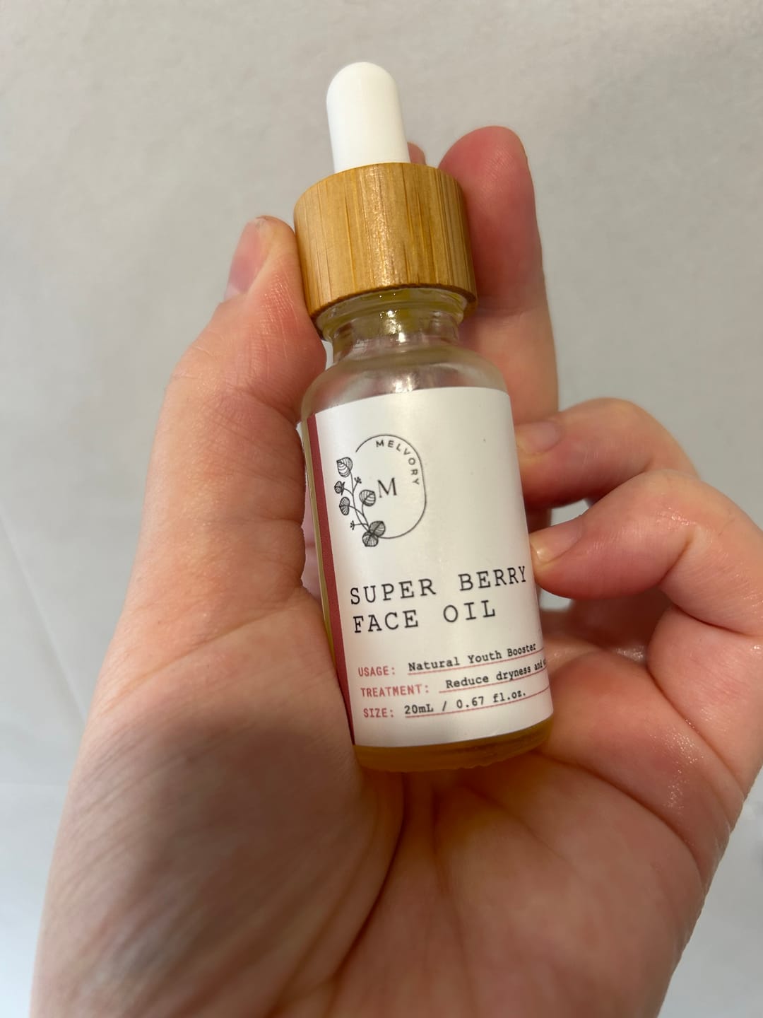 Customer photo review of Super Berry Face Oil