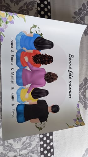 Customer photo review of Affiche Personnalisée - Maman et Enfants - Fête des mères