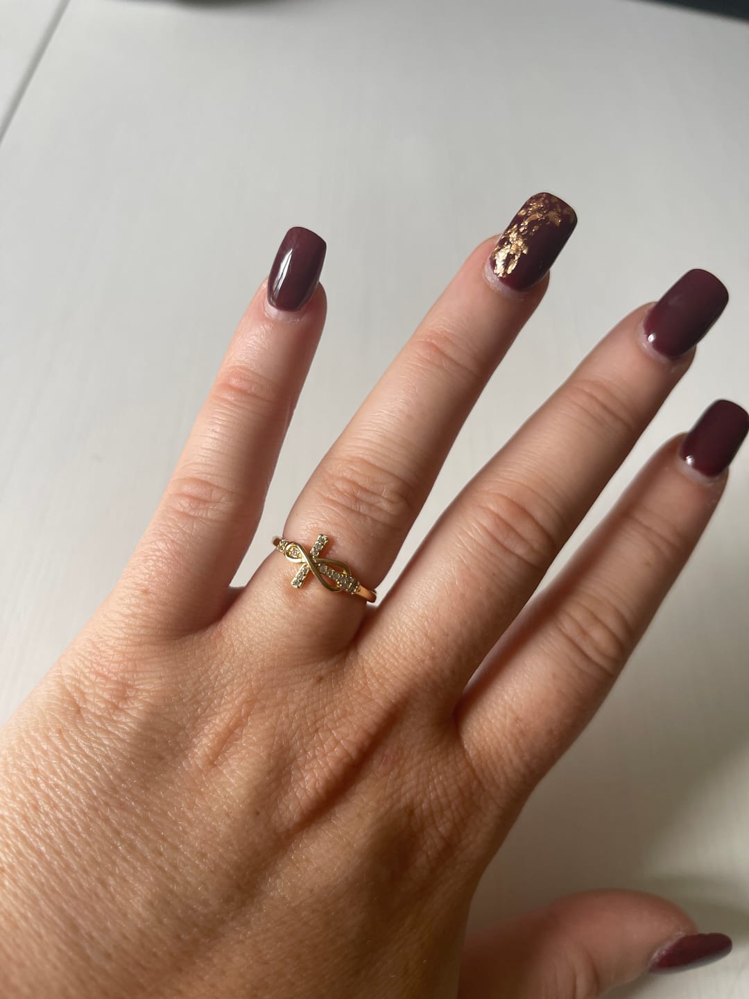 Customer photo review of Bague Croix Amour
