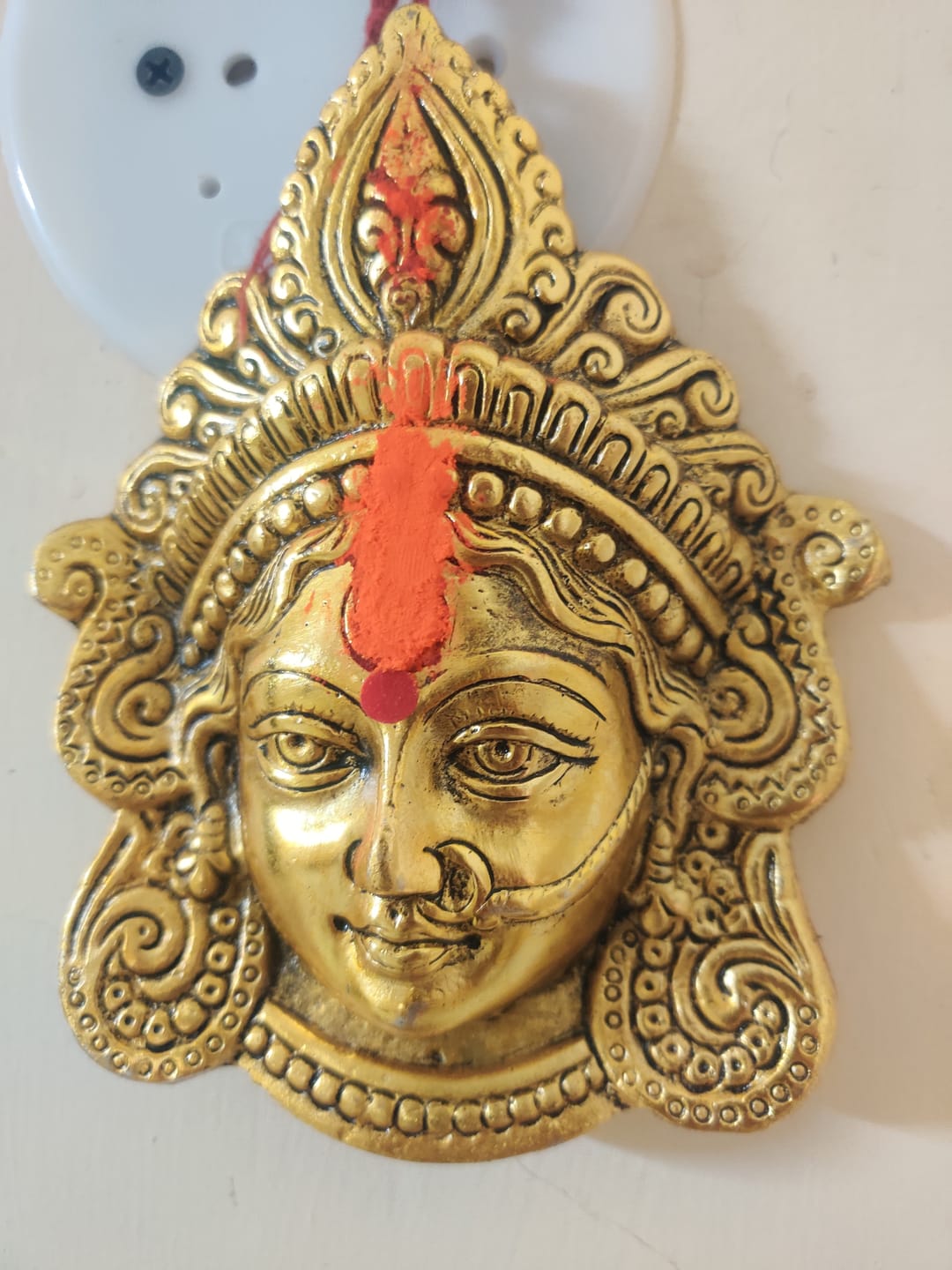Customer photo review of Maa Durga Face For Wall/Door Hanging