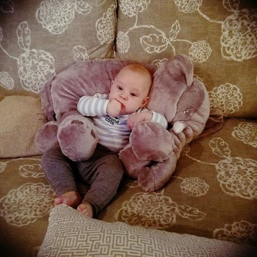 Customer photo review of Peluche Géante Éléphant Doux