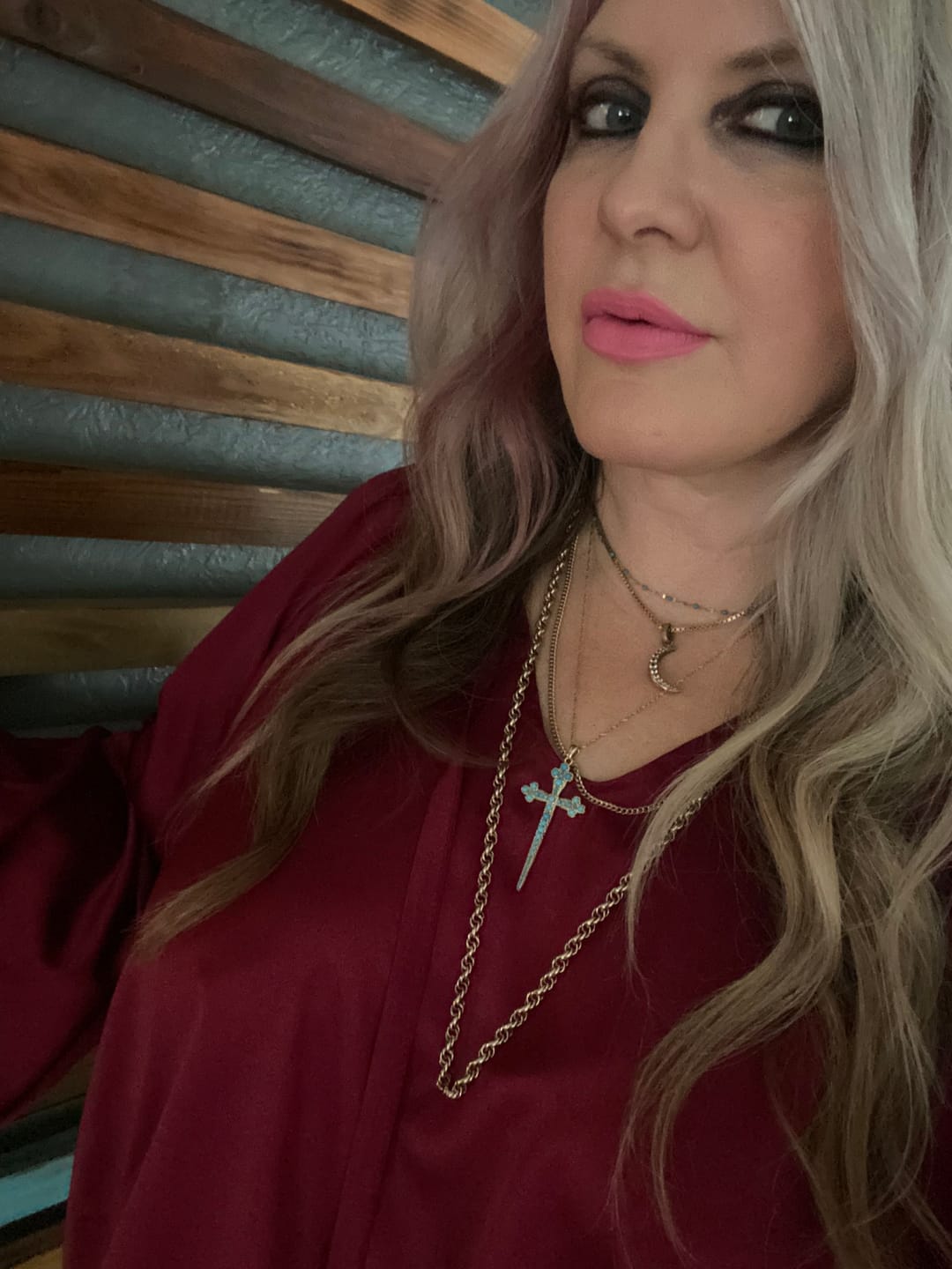 Customer photo review of Athena Cross - Turquoise