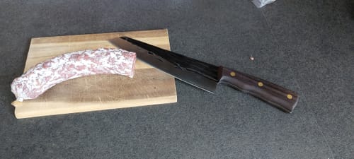 Customer photo review of Handgeschmiedetes Kochmesser - Carbonwood