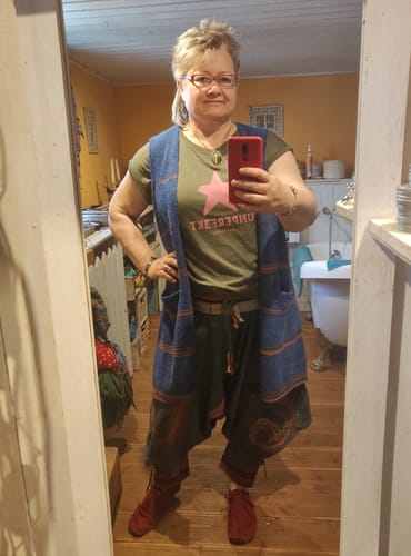 Customer photo review of Organic PLUS SIZE Shirt »Unperfekt mit Stern in pink«