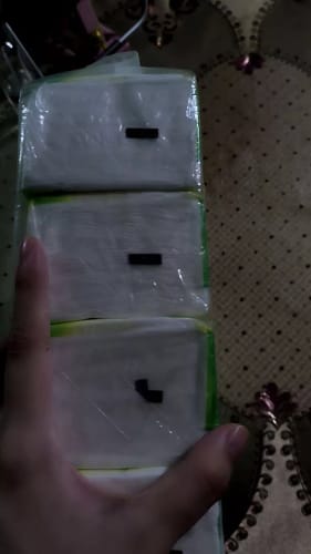 Customer photo review of 480 Sheets TC Organic Green Tea Facial Tissue Paper Towel