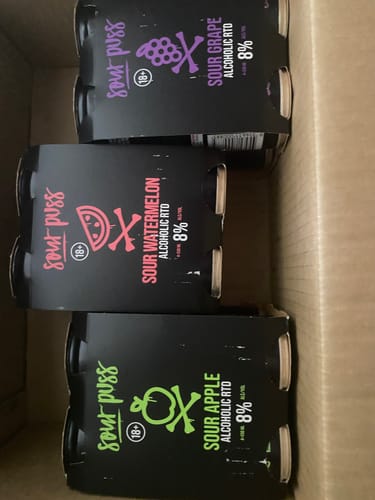 Customer photo review of Sour Puss RTD Mixed 24 x  330ml