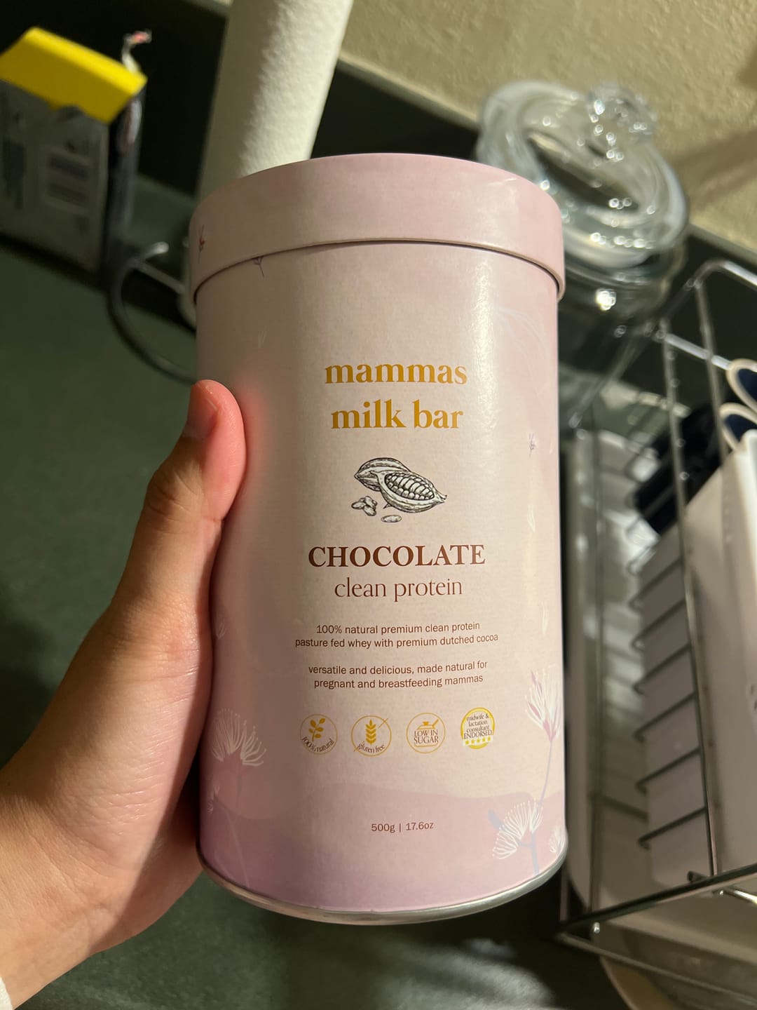 Customer photo review of Chocolate Premium Whey Protein