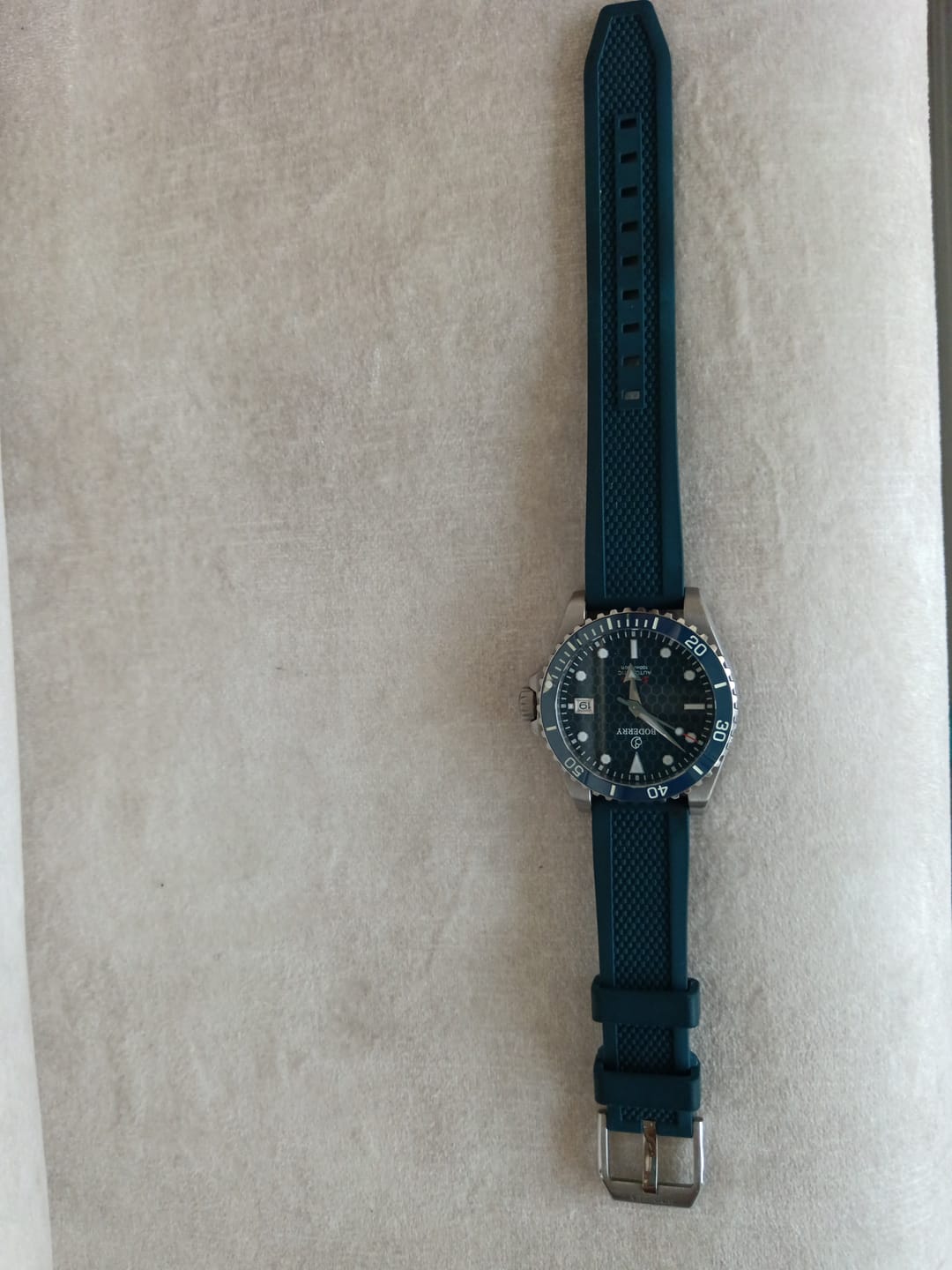 Customer photo review of SEATURTLE.OCEAN(TITANIUM) - Automatic Titanium Diver Watch | Sea Blue