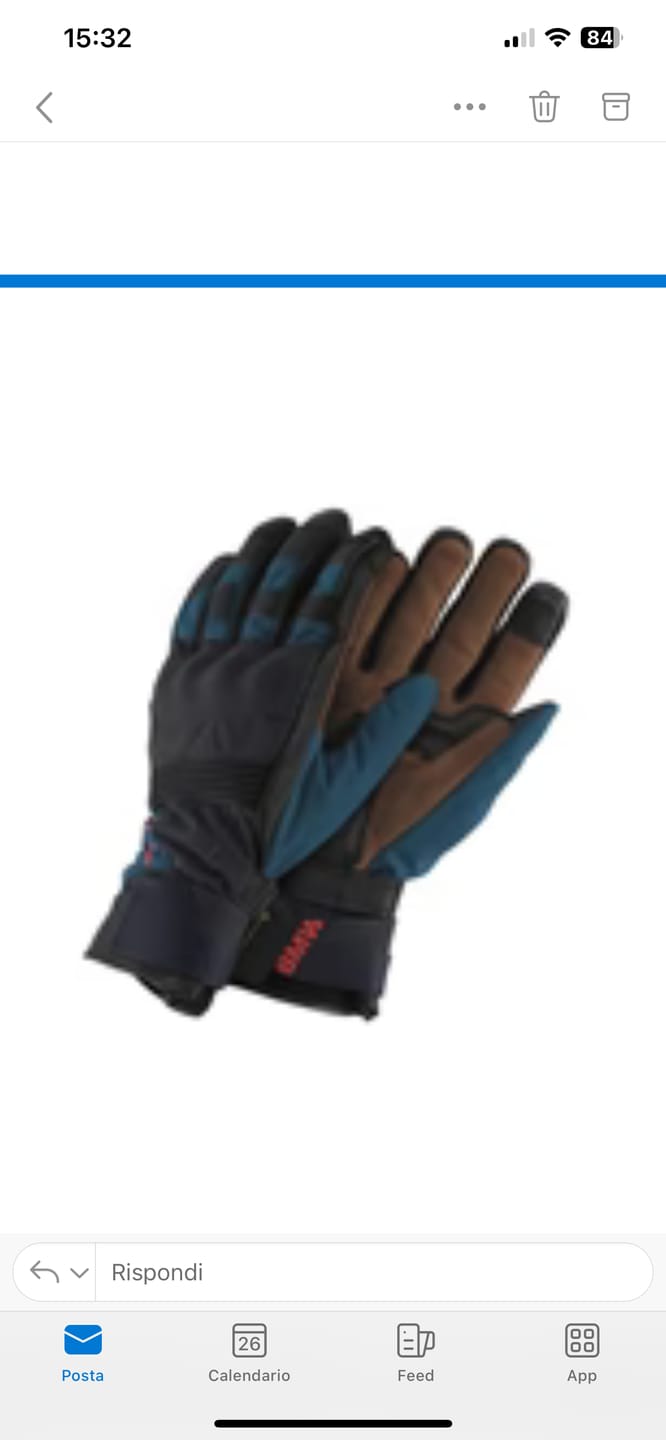Customer photo review of Guanto Puna GTX uomo Blu/Grigi