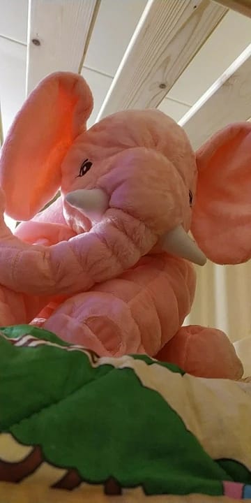 Customer photo review of Peluche Géante Éléphant Doux