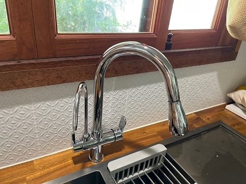 Customer photo review of Karlstad - Three Ways Kitchen Faucet with Filter Tap & Pull-Out Spout for Kitchen Sink