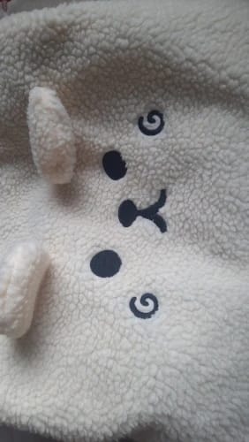 Customer photo review of Bear Snuggler Sherpa Tote