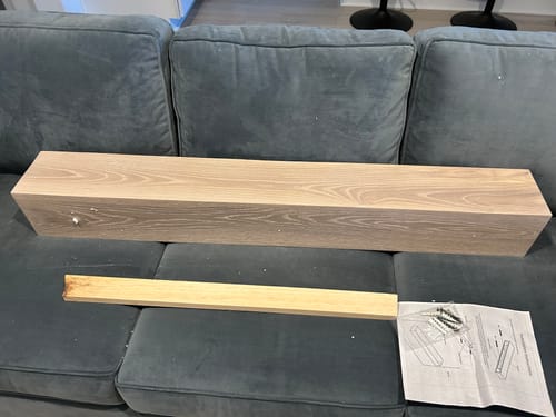 Customer photo review of White Oak Fireplace Mantel
