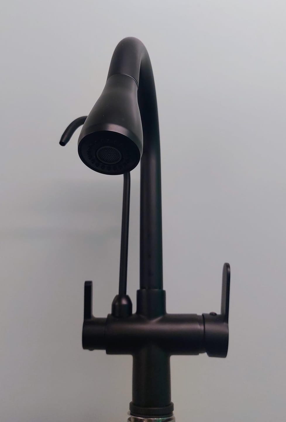 Customer photo review of Karlstad - Three Ways Kitchen Faucet with Filter Tap & Pull-Out Spout for Kitchen Sink
