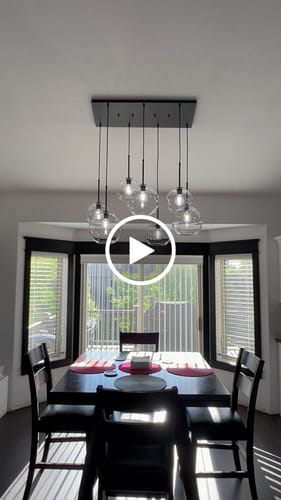 Customer video review of Modern 7-Light Sculptural Glass Globe Pendant Chandelier