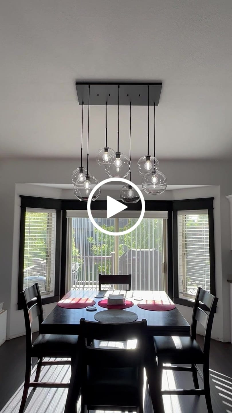 Customer video review of Modern 7-Light Sculptural Glass Globe Pendant Chandelier