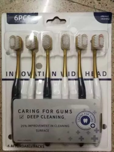 Customer photo review of 6pcs Toothbrushes Premium Soft Bristles Wide Head Home Travel Genuine Daily Use Adult