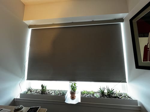 Customer photo review of Keego Alexa Motorized Roller Blinds with Metal Valance