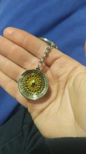 Customer photo review of JDM Wheel Keychain Rim Hub Keyring