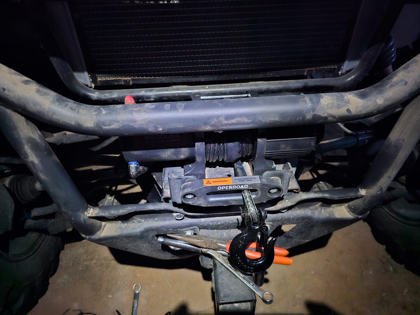 Customer photo review of OPENROAD 4500lbs ATV/UTV Winch with Synthetic Rope and Wireless Remotes