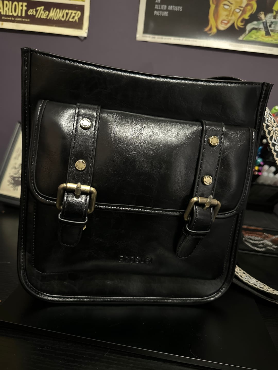 Customer photo review of Sophie Leather Everyday Crossbody Bag